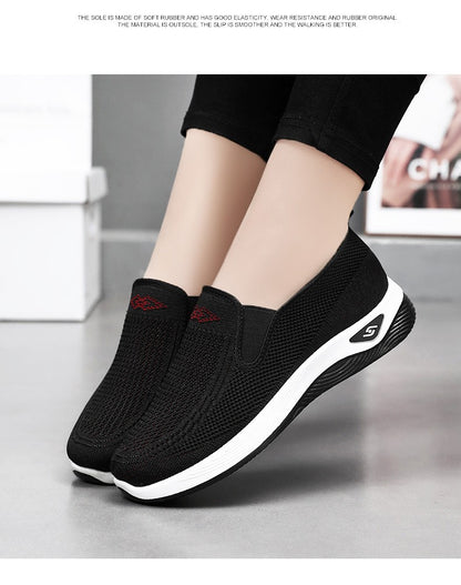 Women Casual Sports Shoes Breathable Lightweight Sneakers Anti-slip Flats Outdoor Running Walking Shoes Female Vulcanized Shoes