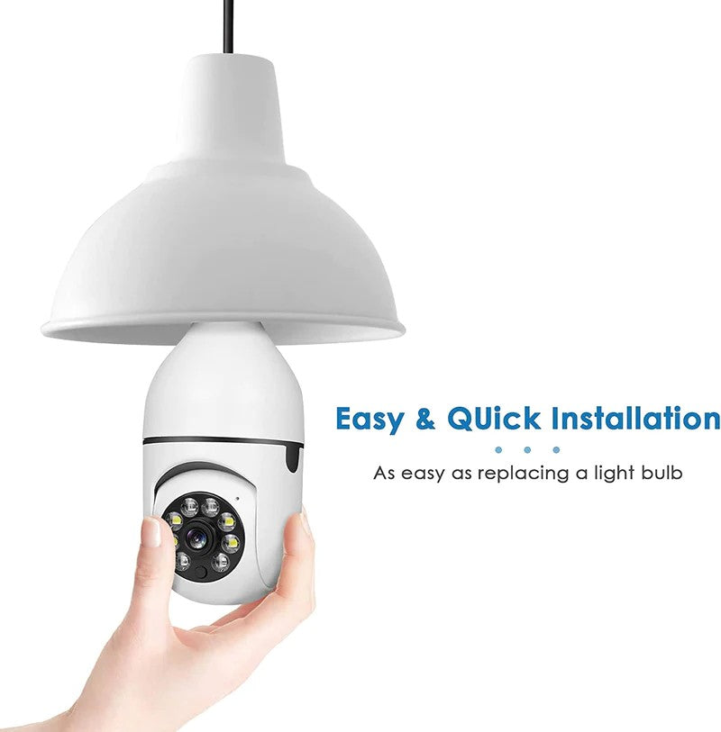 Bulb E27 Surveillance Camera Full Color Night Vision Automatic Human Tracking Zoom Indoor Security Monitor Wifi Miini IP Camera