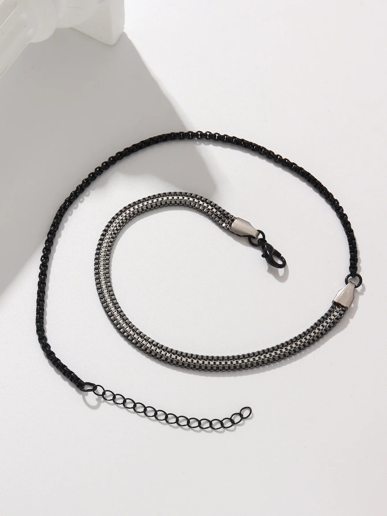 4pcs Men's Chain Bracelets,Stainless Steel Adjustable Box Chain Wristband,Stylish European Male Jewelry Gifts