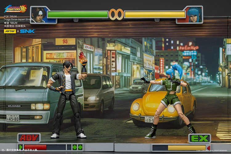 JOYTOY SNK Boneco de Ação 1/18 KOF '98UM Cenário Base-Rua Japonesa Modelo Aniversário