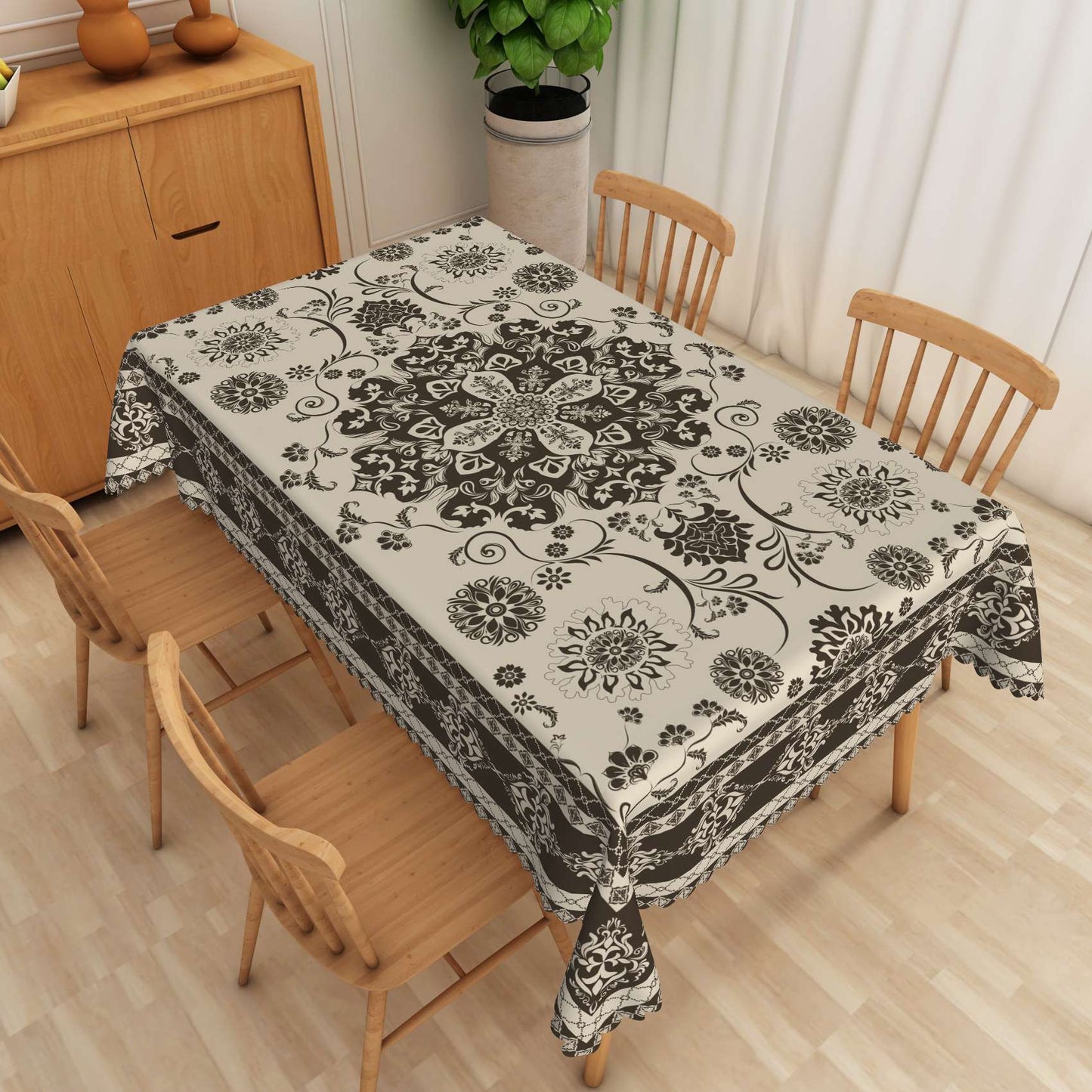 Bohemian Mandala Tablecloth Rectangular Table Decor Polyester Washable Durable Table Cover for Dining Office Kitchen Picnic