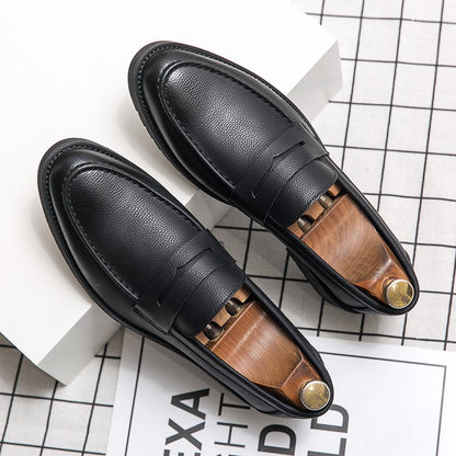 High Quality Casual Business Shoes Men Leather Loafers Classic Men's Dress Shoes Formal Office Leather Brogues Shoes Male