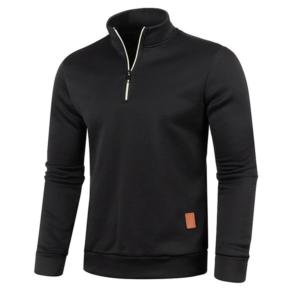 Men Sweatshirts Spring Thicker PulloverHalf Zipper Pullover for Male Hoody Man Sweatshir Autumn Solid Color Turtleneck Sweaters