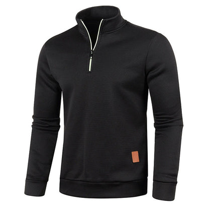Men Sweatshirts Spring Thicker PulloverHalf Zipper Pullover for Male Hoody Man Sweatshir Autumn Solid Color Turtleneck Sweaters