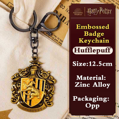 Chaveiros Em Metal Com Emblema Em Relevo Autênticos Harry Potter Adereços De Cosplay Filmes Televisão Periféricos Mochila Enfeites Pendurados Presentes
