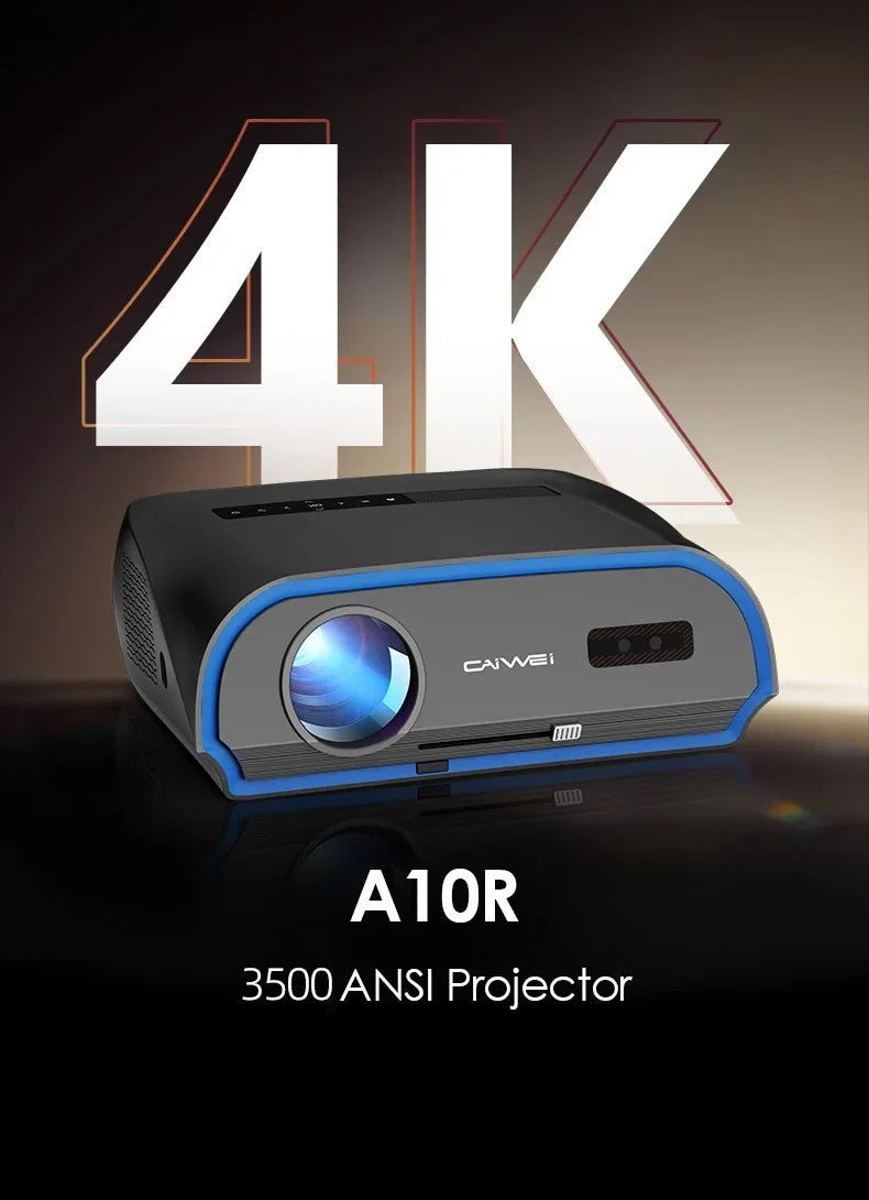 CAIWEI A10R 3500ANSI 1920 * 1080P Full HD 4K Projector Smart Android Auto Focus Outdoor Home Cinema Projectors for Movies Video
