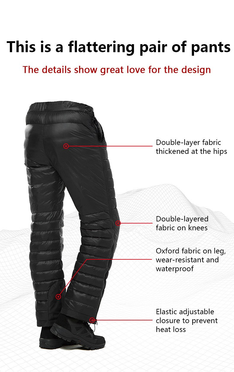 Naturehike 90% Duck Down Pants 700FP Yushang Double Side Zipper Warm Insulation Pant Waterproof Windproof Winter Outdoor Trouser