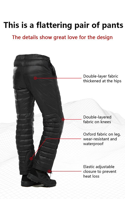 Naturehike 90% Duck Down Pants 700FP Yushang Double Side Zipper Warm Insulation Pant Waterproof Windproof Winter Outdoor Trouser