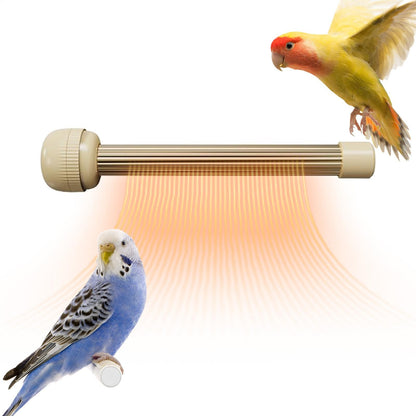 Poleiro de Pássaros Aquecido com Termostato Automático, Suporte Aquecedor Seguro com Design Anti-Mordida para Periquitos, Conures, Papagaios, Suprimentos para a Noite e Inverno