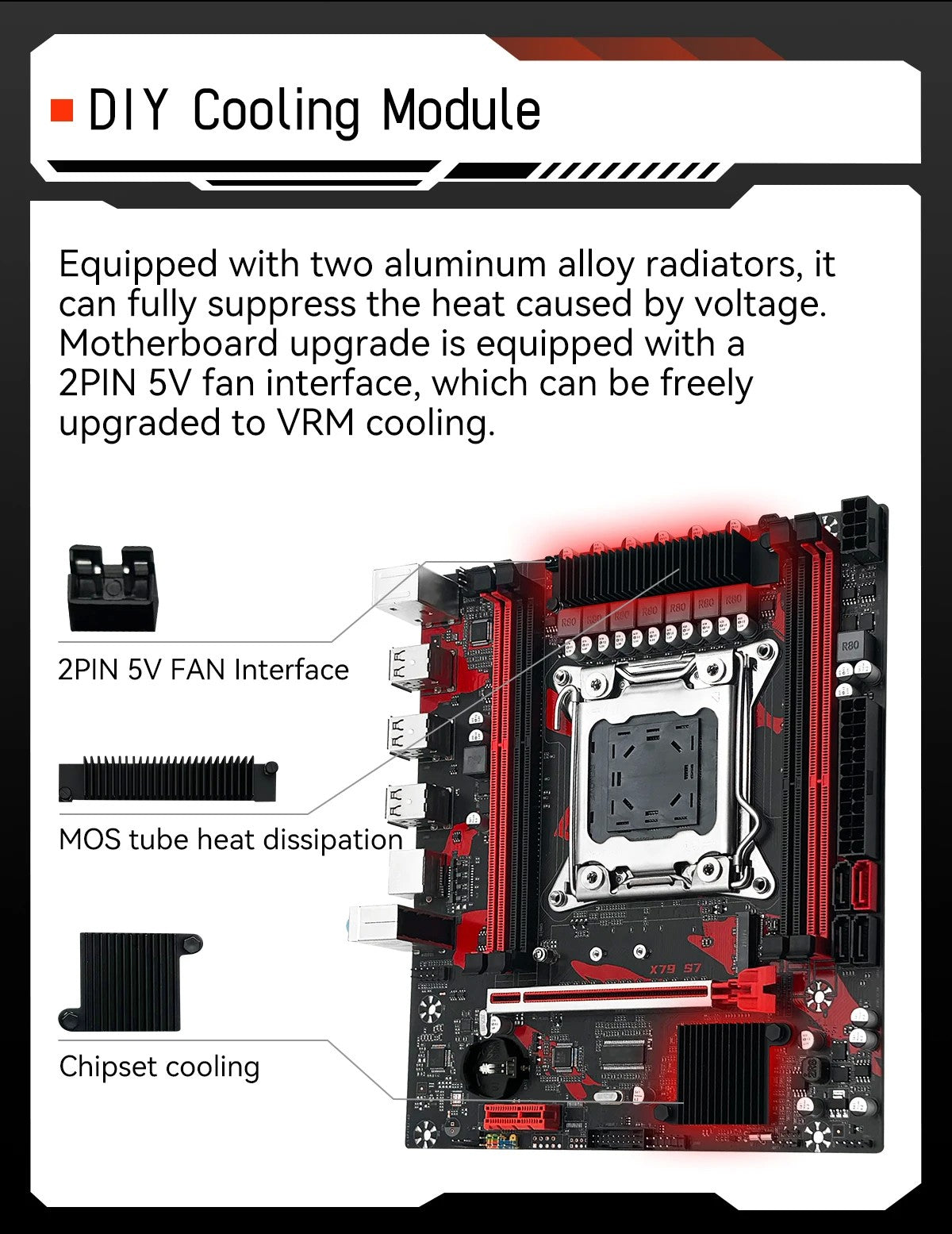 Combo Placa-mãe MACHINIST X79 Processador Intel Xeon E5 2650 V2 LGA 2011 CPU + Memória RAM DDR3 1*16GB Suporte Slot M.2 NVME