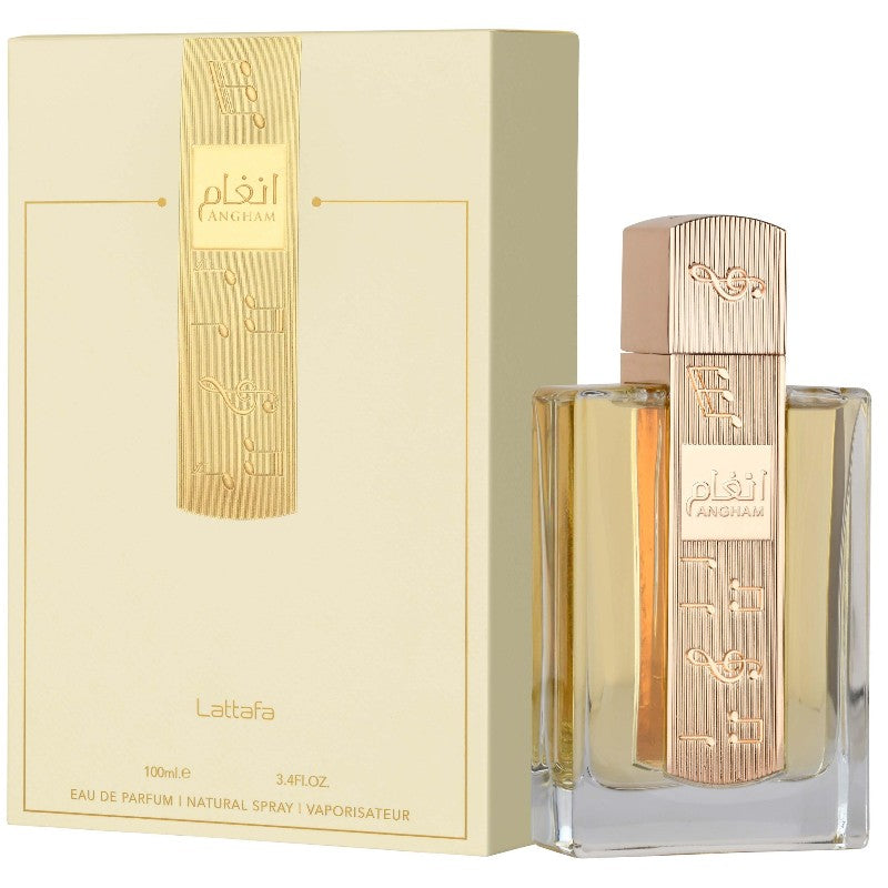 Lattafa Angham Eau de Parfum Spray for Unisex 100ml Original Arab Perfumes Lasting Oriental Vanilla Pheromone Perfume Cologne
