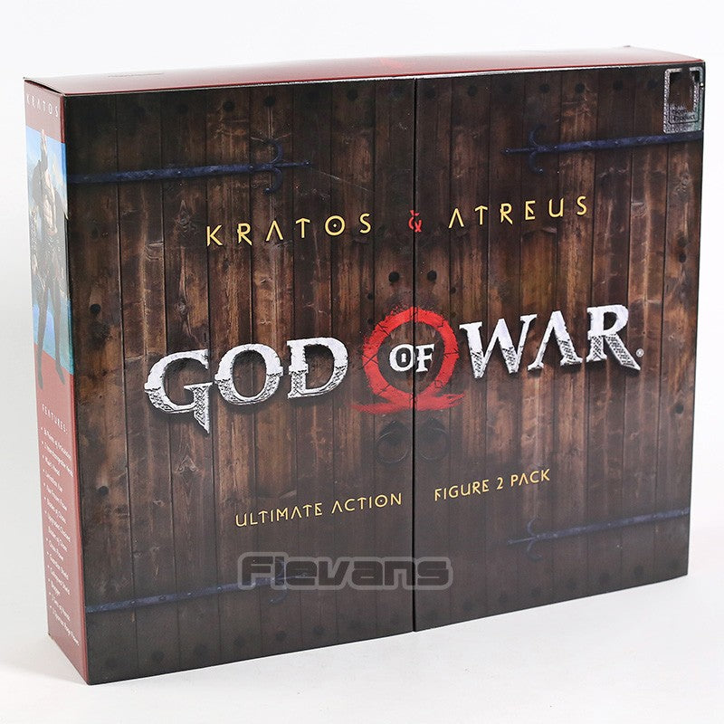 NECA God of War 2018 Kratos & Atreus Ultimate PVC Action Figure Modelo Colecionável Brinquedo 2-pack