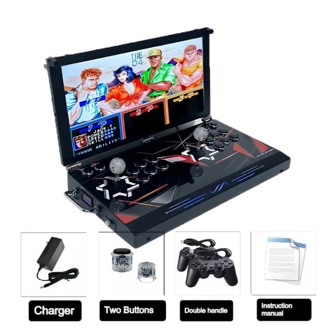 2026 New 21-inch Large Screen Home Game Console for Two-Player Fighting Built-in Games No Lag Street Fighter Arcade Game Console