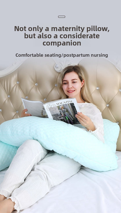 Pregnant women's pillows side sleeping pillows abdominal support U-shaped throw pillows for pregnant women to sleep are enlarged