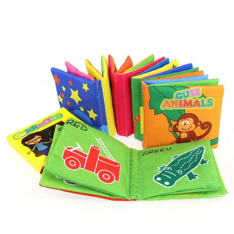Livro de Pano Macio para Bebês 0-36M Brinquedo de Aprendizagem Precoce Interativo para Pais e Filhos Brinquedo Educativo Montessori de Marionete Presente para Meninos e Meninas