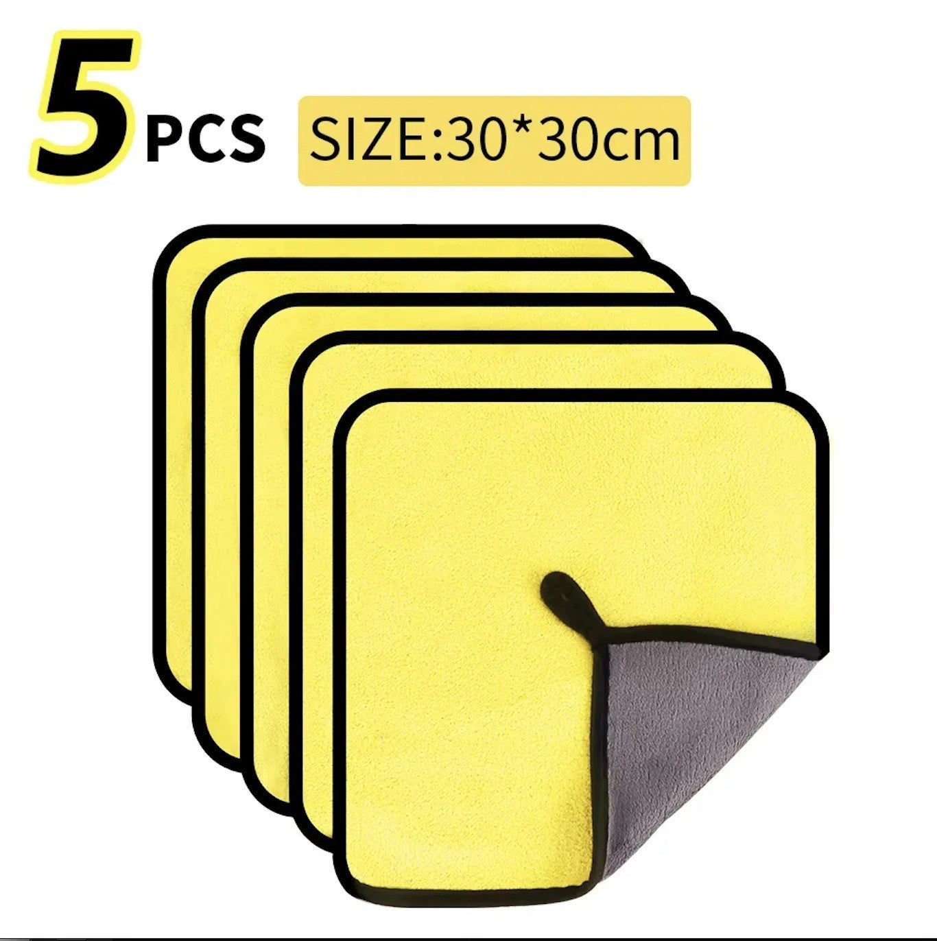 10/5/3Pcs Car Wash Microfiber Towel 30*30CM Car Cleaning Drying Cloth Care Cloth Car Wash Towel Kitchen Towel