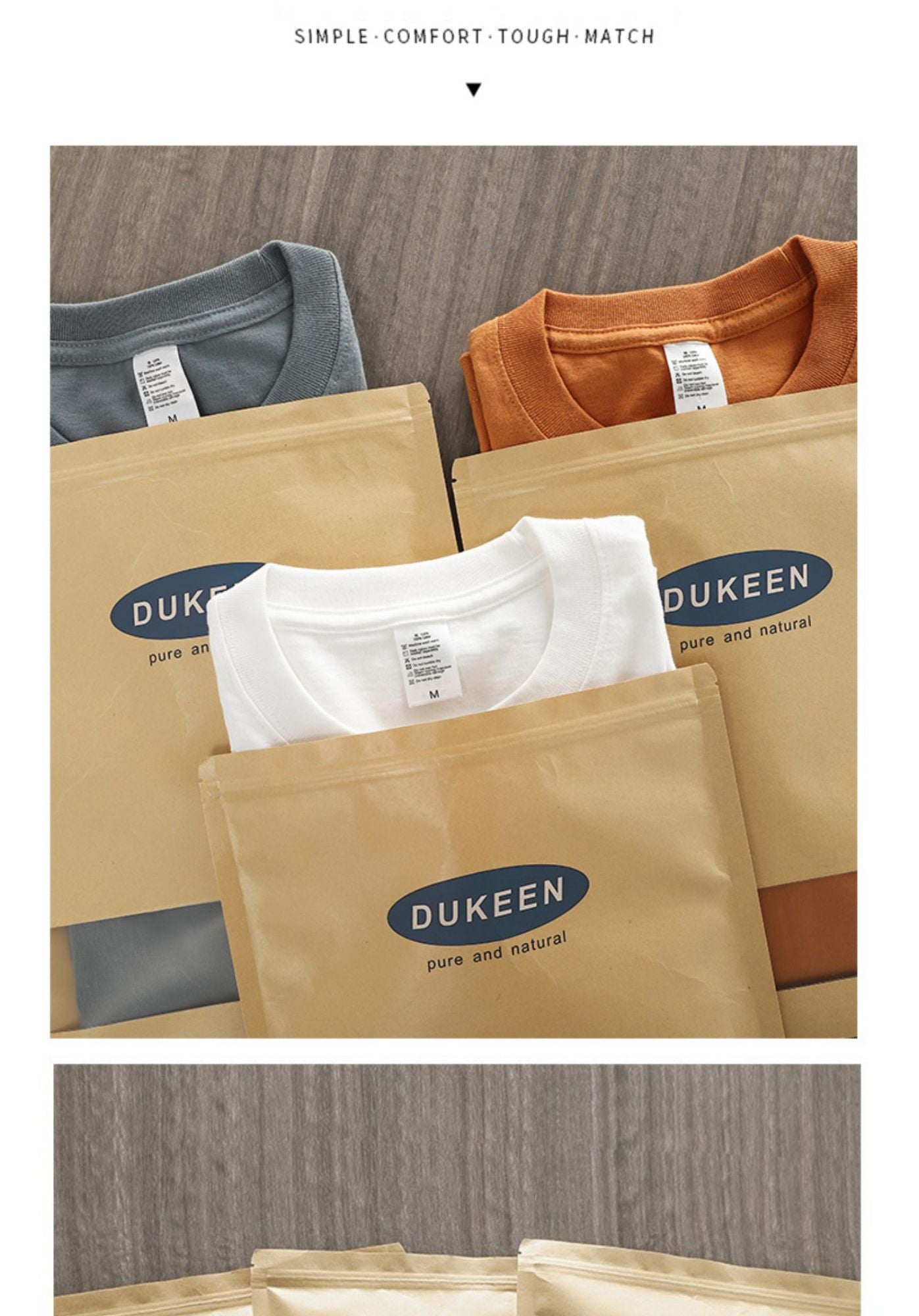 Dukeen 280g Heavyweight Long-Sleeved T-Shirt for Men 100% Cotton Shirts Oversized Solid Color Tops Plain Tees Men's Clothing