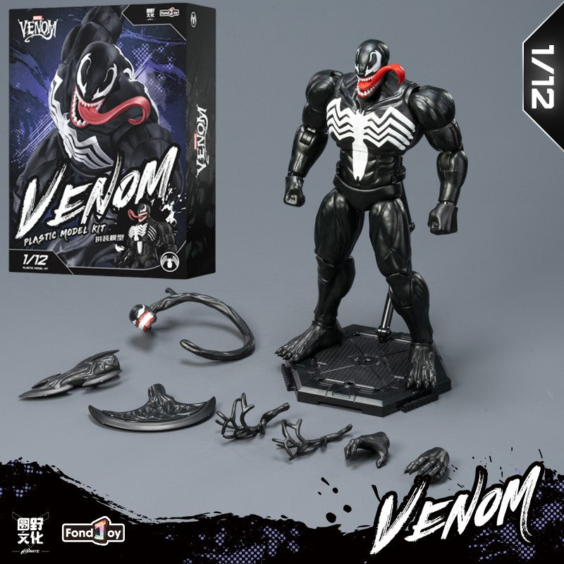 Blokees Original Homem-Aranha Venom Versão HQ 15.5CM 1/12 STARK SUIT Clássico Figura de Ação Montada Coleção Brinquedo Presente