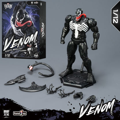 Blokees Original Homem-Aranha Venom Versão HQ 15.5CM 1/12 STARK SUIT Clássico Figura de Ação Montada Coleção Brinquedo Presente