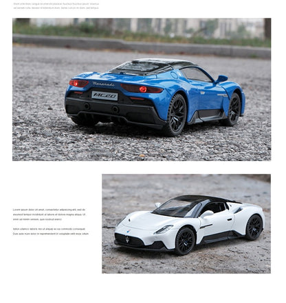 1:32 Maserati MC20 Coupé Liga Esporte Carro Fundido Miniatura Metal Carro Simulação Som e Luz Carro Brinquedo Para Meninos Velozes e Furiosos
