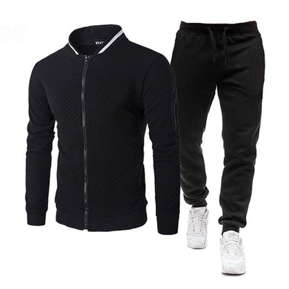 Spring Autumn 2020 Men's Sweat Suit Set Tracksuit Men Outfit Full Sleeve Tops with Hood Outdoor Sport Wear Men's Hooded Suit