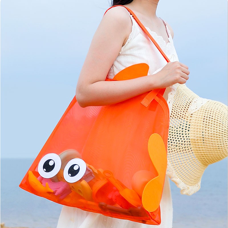 Summer new travel beach bag children's cartoon toy storage bag swimsuit storage bag big eye handheld toiletry bag