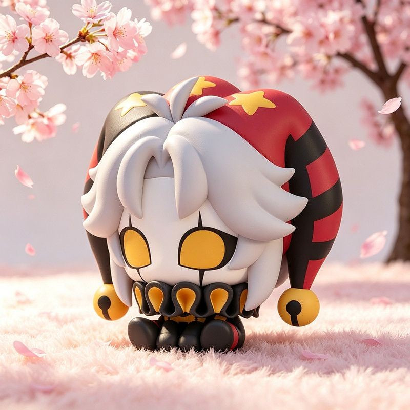 7CM Anime ?The Freak Circus Pierrot?  PVC Figures Model Figurine Sitting Position Model Desk Display Standing Ornament Fans Gift