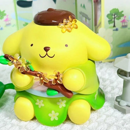 Sanrio Nova Série Flor de Rima Blind Box Kawaii Kuromi Pochacco Cinnamoroll Melody Caixa Surpresa Boneca Sacola Surpresa Decoração Brinquedo Presente