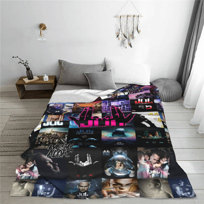 JuL C'est Pas Des Lols Cobertores de Lã Rapper Francês Mantas Leves para Cama Viagem Quilt de Quarto