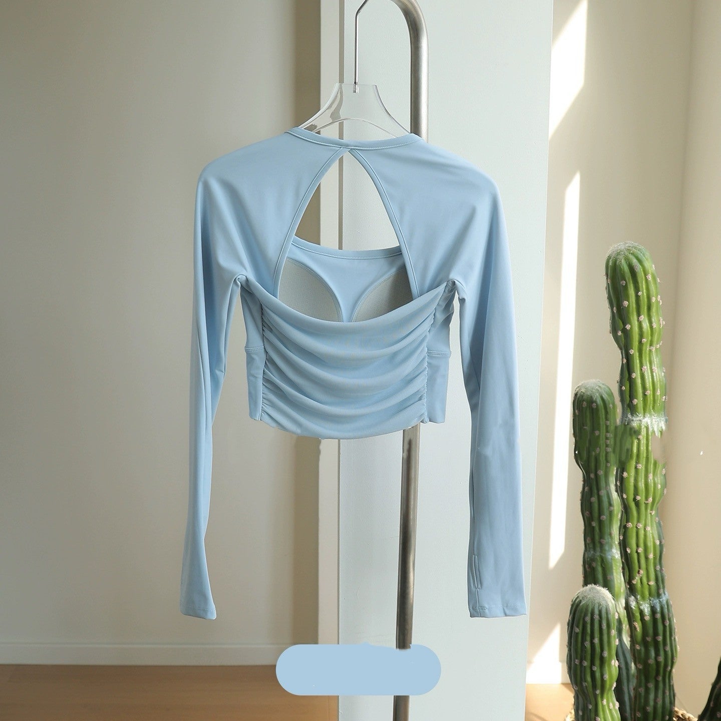 Women's Long-Sleeve Sports Top with Chest Pads, Yoga Wear, Pilates Training Fitness Apparel, Running