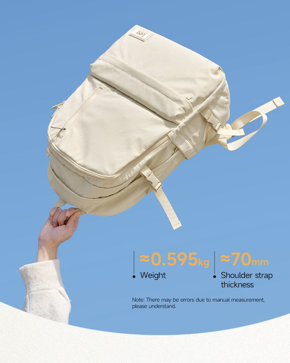 Mochila LEE de grande capacidade para viagem, para notebook de 15,6 polegadas, à prova d'água, de nylon casual, para adolescentes, faculdade, escola, masculino e feminino