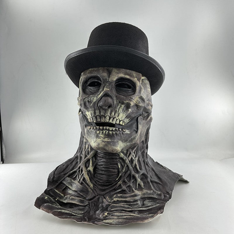Halloween Scary Skull Mask Halloween Party Carnival Cosplay Prop Novelty Realistic Skull Latex Mask Evil Red Skull Headgear
