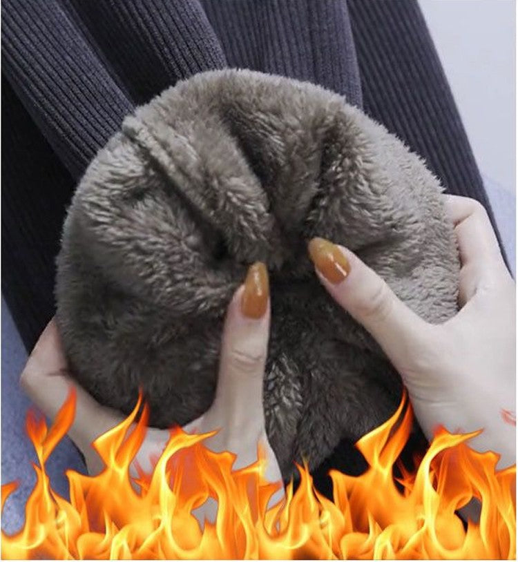 Solid Casual Thicken Women Corduroy Pants Lamb Fleece Padded Cashmere Warm Sweatpants Female Elastic Waist Soft Fur Trousers