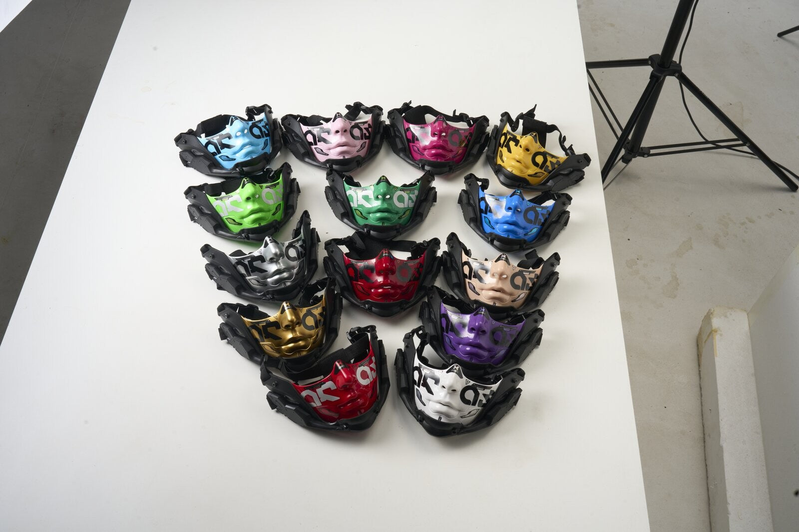 14Color Cyberpunk Half Face Mask Mecha Style Halloween Cosplay Mask Adjustable Strap Breathable Comfort Party Costume Face Cover