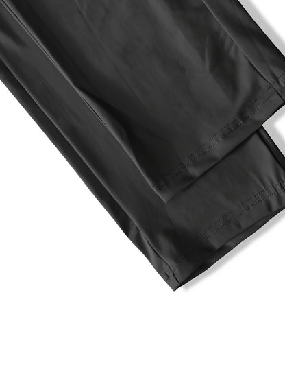 Calça Moletom Masculina de Pesca Calça Jogging Masculina de Seda Gelada Altamente Elástica com Bolsos com Zíper Calça Esportiva Respirável Elástica Presente Masculino