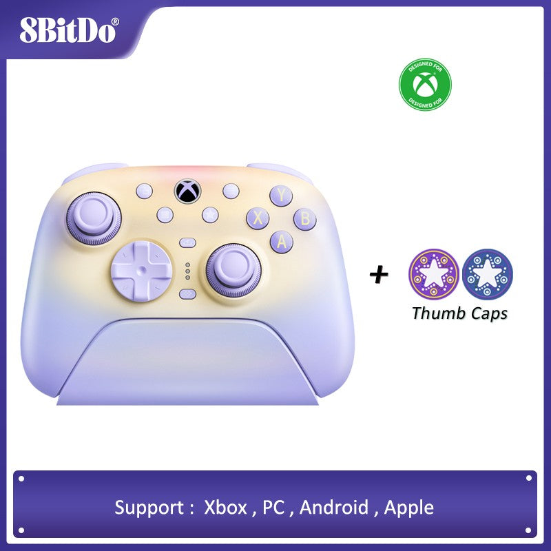 8BitDo Ultimate 3 Wireless Controller for Xbox, PC, Android, Apple With Force Ring TMR Joystick & Charging Dock (Lavender Dusk)