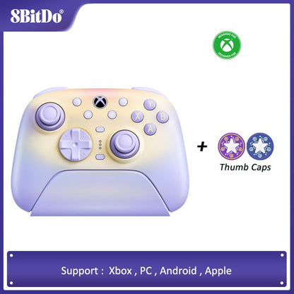 8BitDo Ultimate 3 Wireless Controller for Xbox, PC, Android, Apple With Force Ring TMR Joystick & Charging Dock (Lavender Dusk)