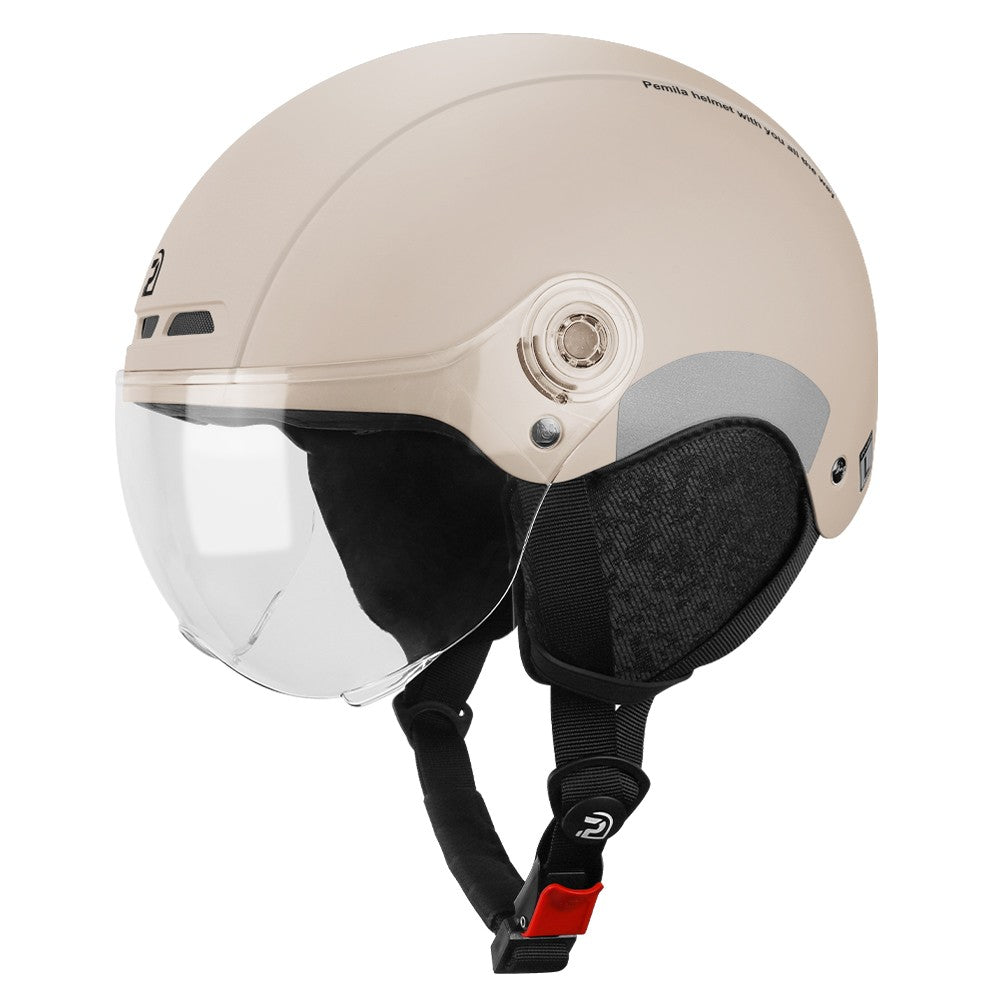 Capacete de Ciclismo PEMILA Com Lente de Óculos Proteção de Orelha Adesivo Refletivo Capacete de Bicicleta MTB Bicicleta de Estrada E-Bike Capacete de Bicicleta Para Adultos