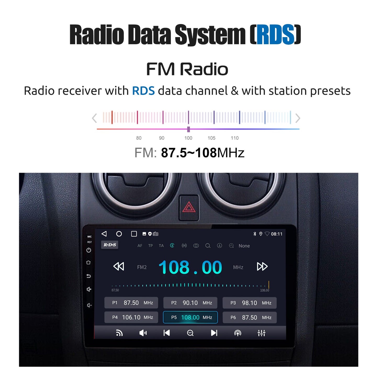 Rádio Automotivo Android 15 Para Nissan Qashqai Rogue 2008-2013 Multimídia Player GPS Navegação Carplay Android Auto 4G WIFI