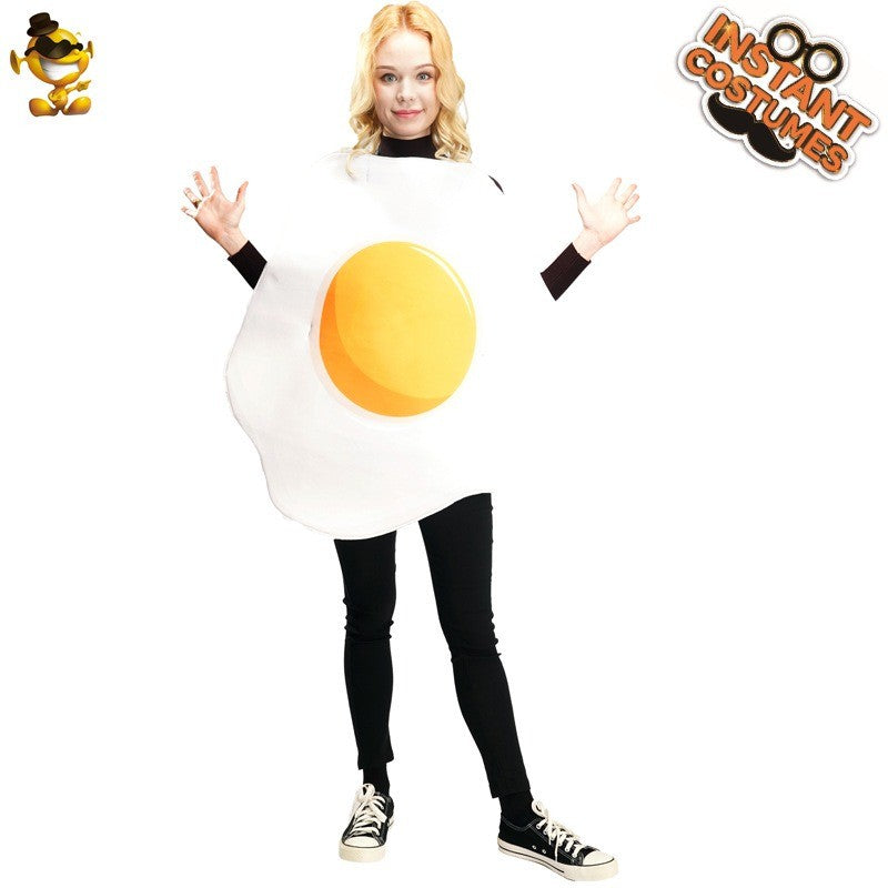 Fun and Funny Halloween Adult Couple's Budget Egg Bacon Party Costumes Funny Food Role-playing Cosplay Costumes