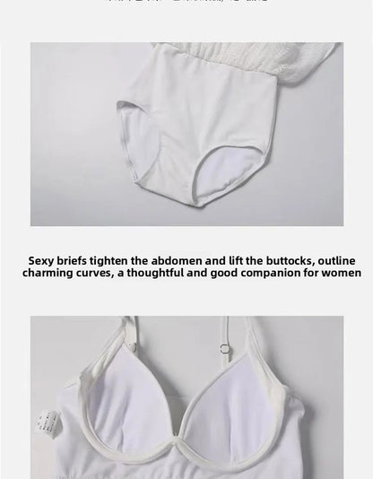 Women's One-Piece Swimsuit Thermal Spring Bathing Lace Cover-Up Slimming Ins White New Hot Sale Of The Season Fashionable Swimwe