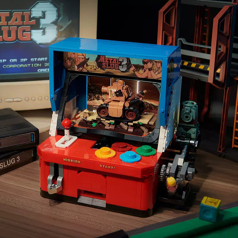 Máquinas Recreativas Criativas Blocos de Montar Clássico Jogo Metal Slugs Gabinete de Fliperama Modelo de Boneco Tijolo Brinquedo Colecionável Para Presente
