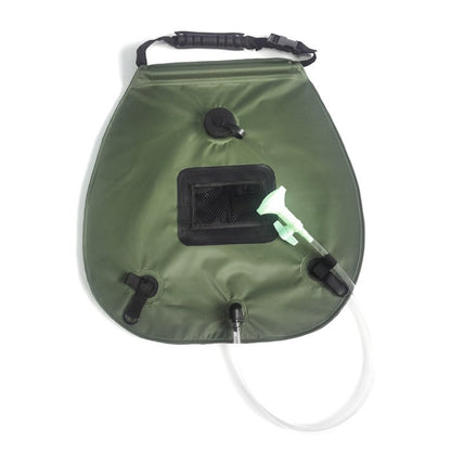 20L Solar Shower Bag,5 Gallon Military Green Camping Shower, Portable Outdoor Washing Bag for Hiking/Beach/Travel