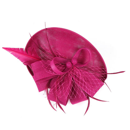 Fascinators de Luxo Kentucky Derby Chapéu de Igreja Design de Pérolas em Tela Laço Máscara Acessórios de Cabelo para Mulheres Senhoras