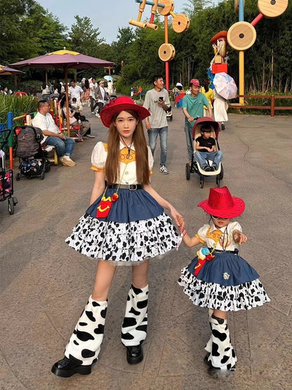 une 1st DayToy Woody, Jessie, and Buzz Lightyear Cosplay Dresses, Halloween Carnival Stage Performance Costumes, Lolita