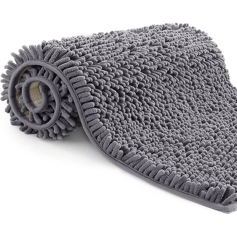 Bathroom Rugs Absorbent Machine Washable Non Slip Chenille Bath Mats Quick Dry Bathmat for Bath Shower Bedroom Door Mat