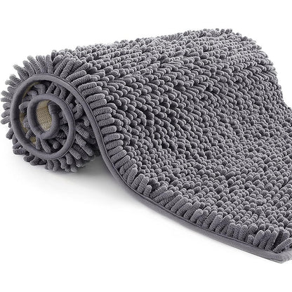 Bathroom Rugs Absorbent Machine Washable Non Slip Chenille Bath Mats Quick Dry Bathmat for Bath Shower Bedroom Door Mat