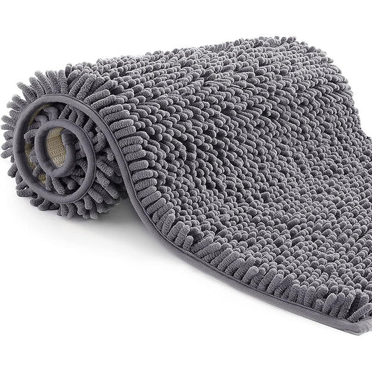 Bathroom Rugs Absorbent Machine Washable Non Slip Chenille Bath Mats Quick Dry Bathmat for Bath Shower Bedroom Door Mat