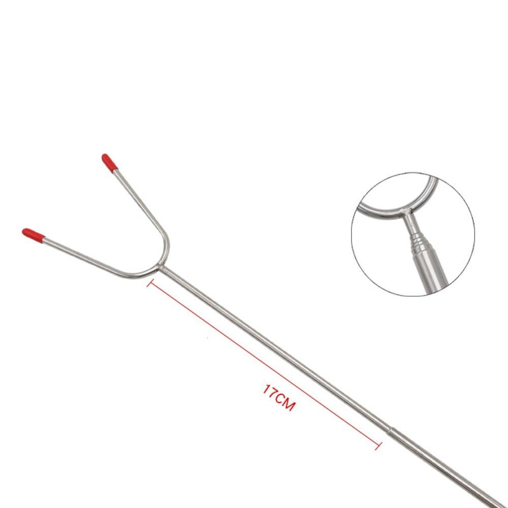 Telescopic BBQ Forks Marshmallows Roasting Sticks Stainless Steel Extendable Hot Dog Sausages Skewers Barbecue Tools