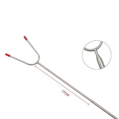 Telescopic BBQ Forks Marshmallows Roasting Sticks Stainless Steel Extendable Hot Dog Sausages Skewers Barbecue Tools